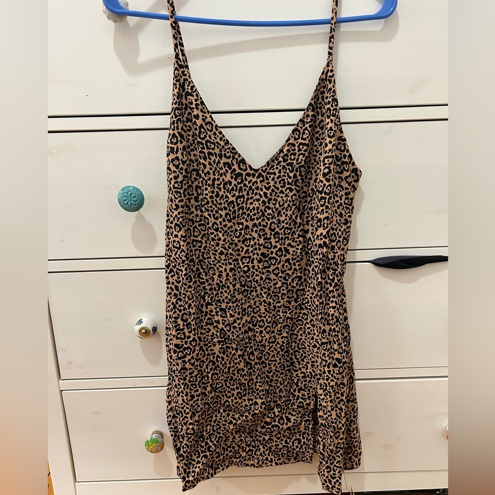 Reformation Slip Dress l Cheetah Print